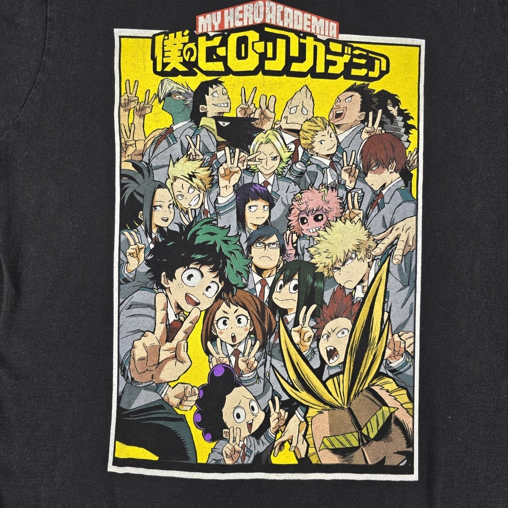 My Hero Academia Anime Graphic T-Shirt Black Size‎ L Funimation K Honkoshi - Picture 2 of 7